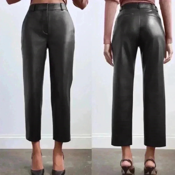 Aritzia Babaton Command Vegan Leather Black Pants - Picture 3 of 4